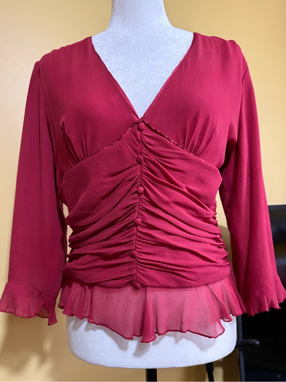 WD . NY 100% silk Blouse